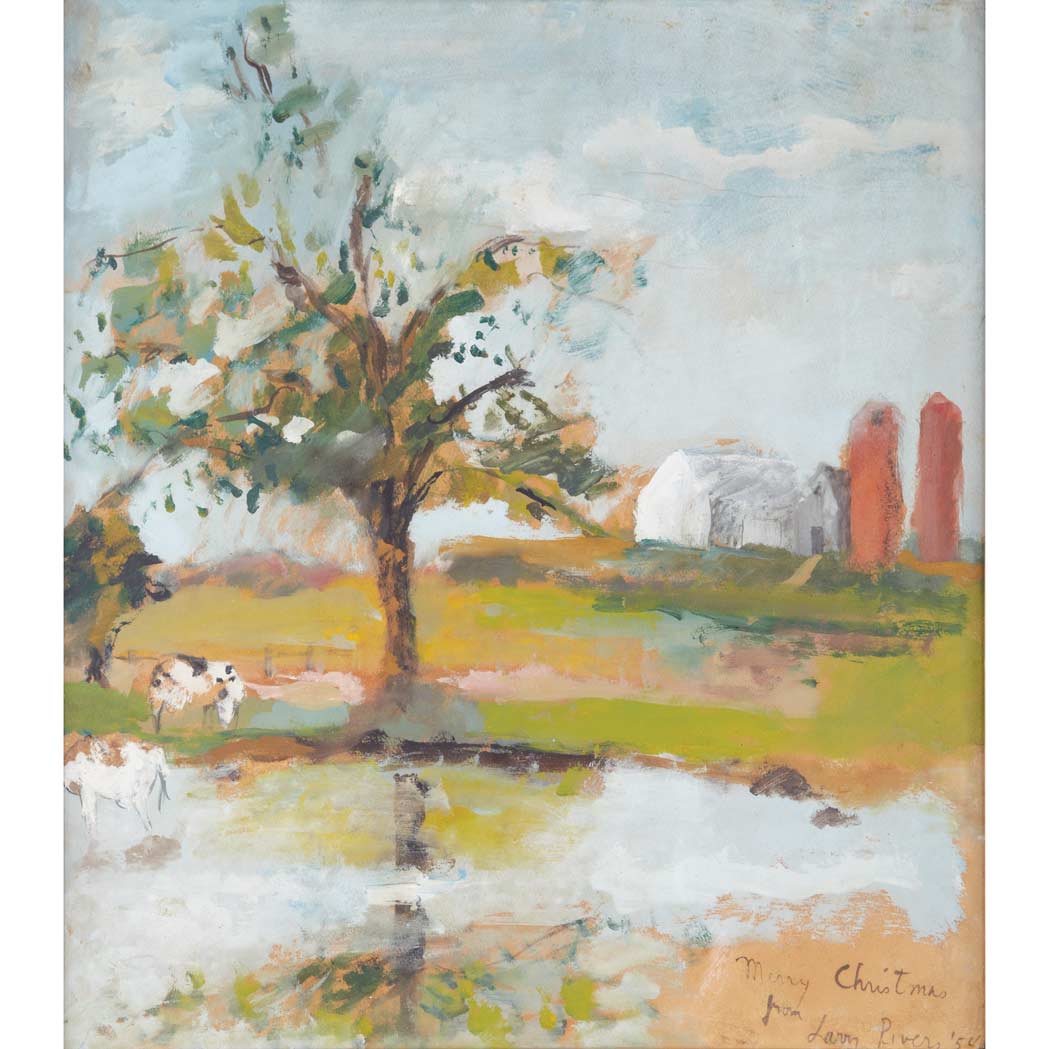 Appraisal: Larry Rivers American - Untitled East Hampton Farm Signed Larry