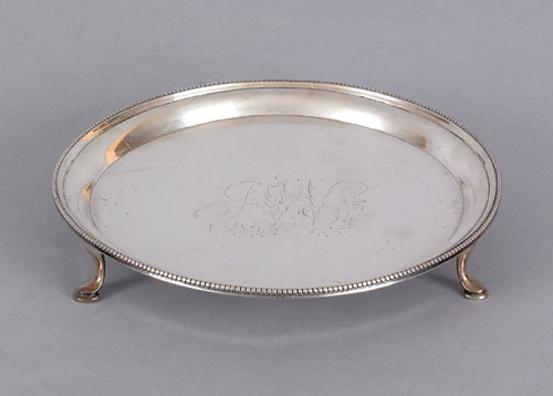 Appraisal: Philadelphia silver salver ca bearing the touch of A Carlile