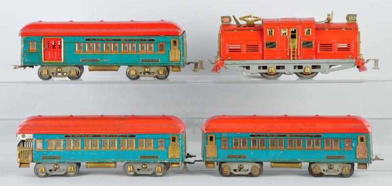 Appraisal: American Flyer Lone Scout Passenger Train Set Description American Pre-war