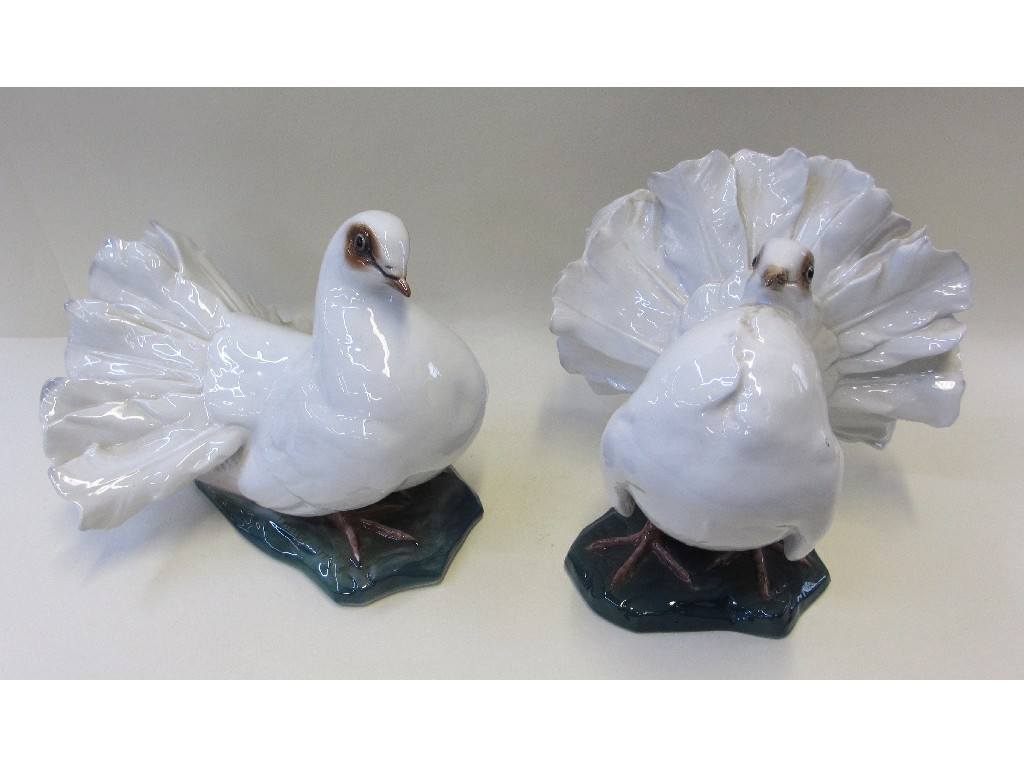 Appraisal: Pair of Rosenthal figures of doves signed F Heidennrekk