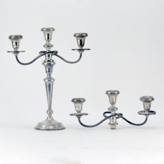 Appraisal: Pair of Vintage Columbia Weighted Sterling Silver Candlesticks Pair of