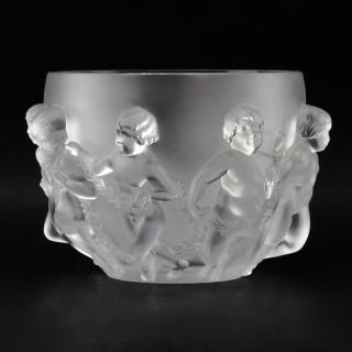 Appraisal: Lalique Crystal Luxembourg Bowl Lalique Crystal Luxembourg Bowl Signed Scratches