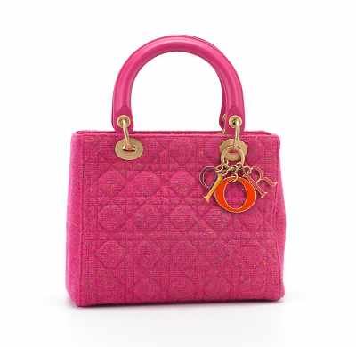 Appraisal: A Dior Hot Pink Handbag Shoulder Bag Boxy shape hot