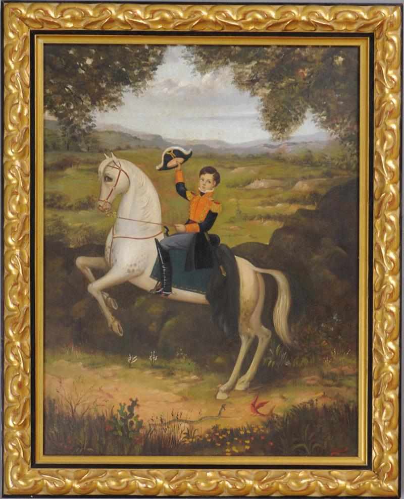 Appraisal: Horacio Rocha - Boy on a White Horse Oil on