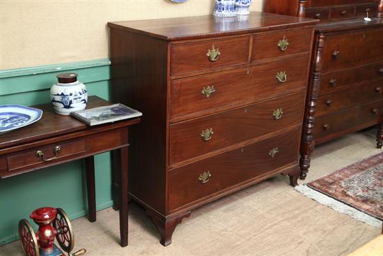 Appraisal: CHEST OF DRAWERS Mahogany having two over three drawers with