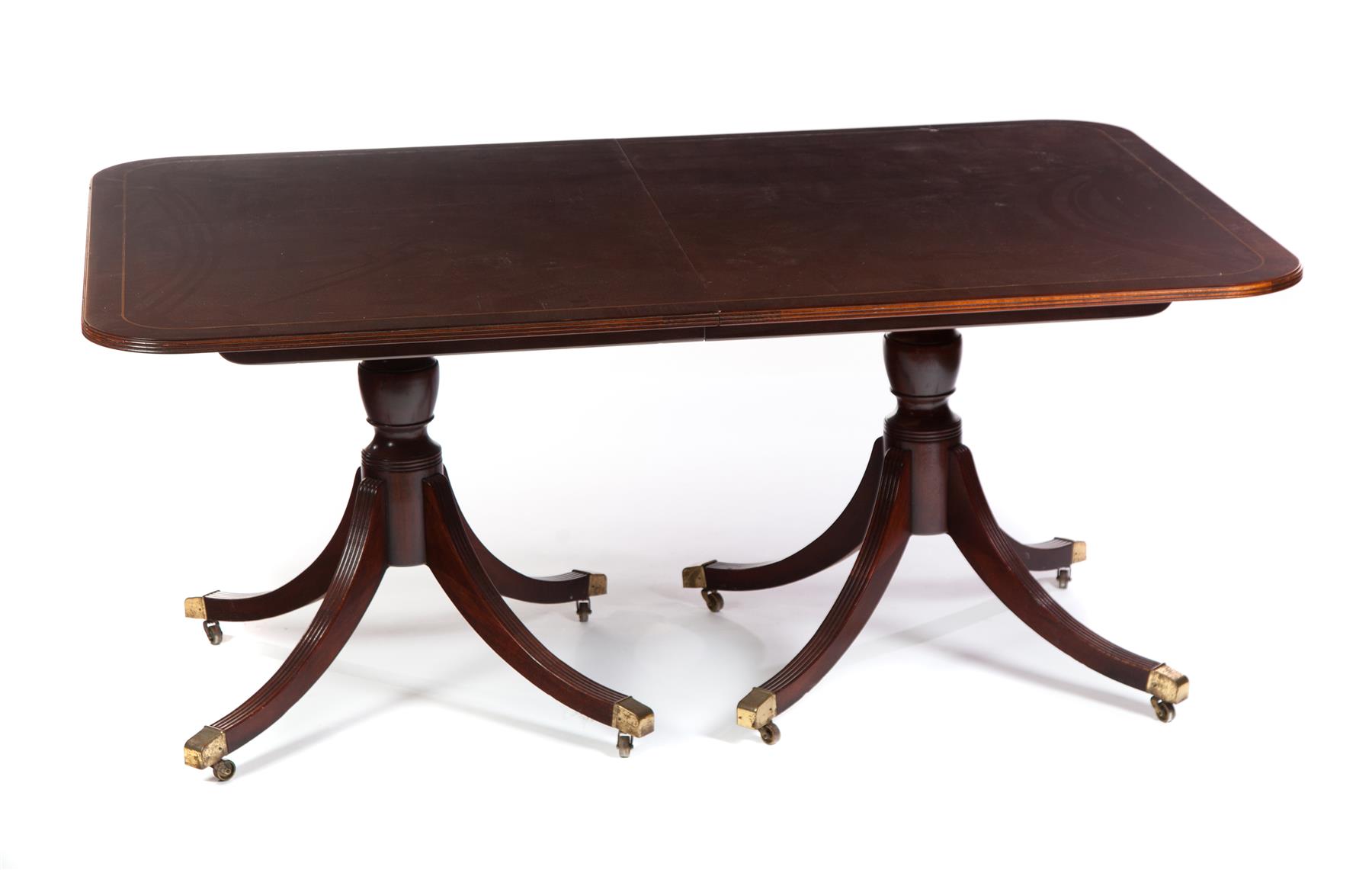 Appraisal: DINING ROOM TABLE BY BAKER Late th century mahogany Historic