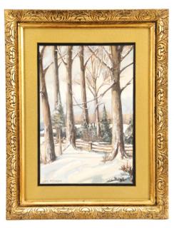 Appraisal: Jane Peterson Snow Covered Trees Watercolor Jane Peterson American -