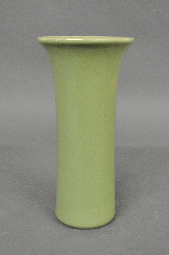 Appraisal: - Chinese green celadon porcelain vase h x dia top