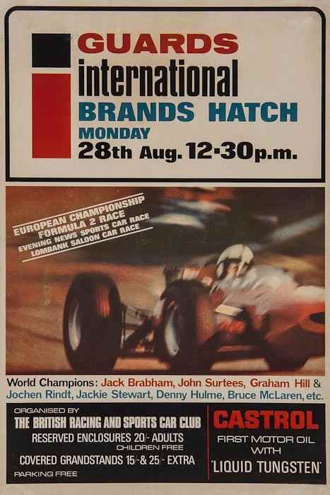 Appraisal: ANONYMOUS GUARDS INTERNATIONAL BRANDS HATCH offset lithograph in colours cond