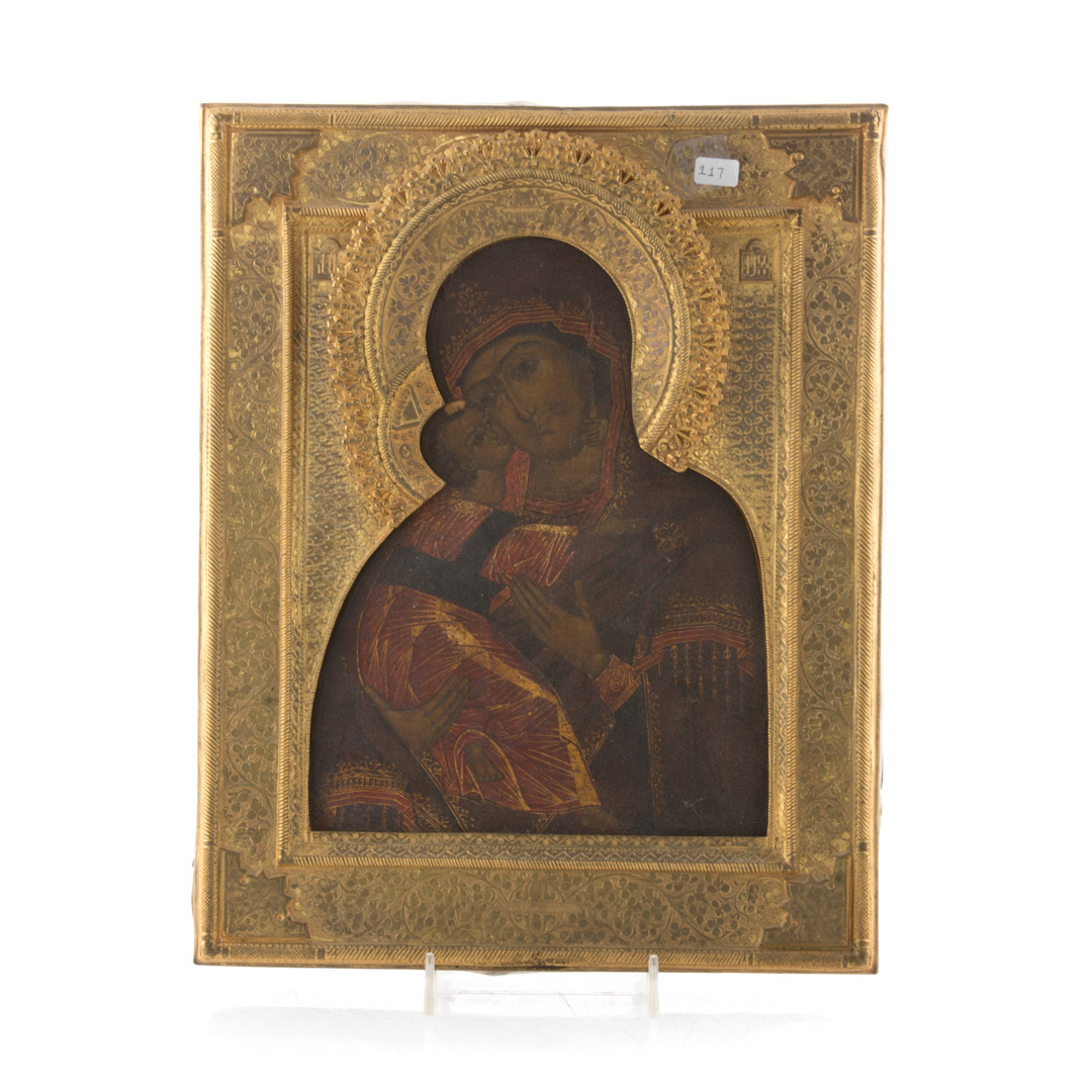 Appraisal: Russian School th c Mother of God of Vladimir Tempera