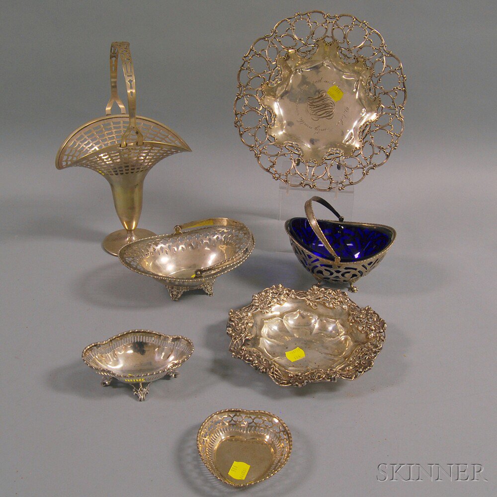 Appraisal: Seven Pieces of Mostly Sterling Silver Tableware a Towle center