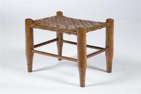 Appraisal: SHAKER FOOTSTOOL Attributed to Union Village Ohio th century maple