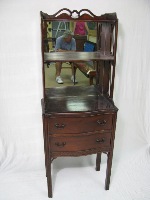 Appraisal: Wabash furniture company two drawer etagere Minor losses to varnish