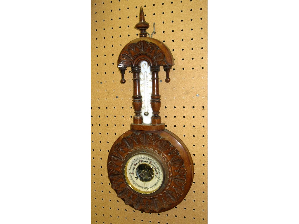 Appraisal: Carved mahogany cased barometer