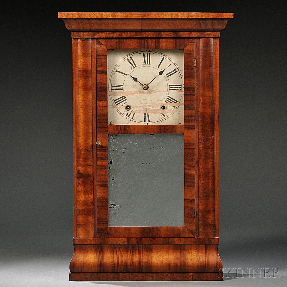 Appraisal: Daniel Pratt Son Mahogany Shelf Clock Reading Massachusetts c with