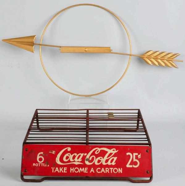 Appraisal: Coca-Cola Arrow Ring Carton Display Metal ring has only light