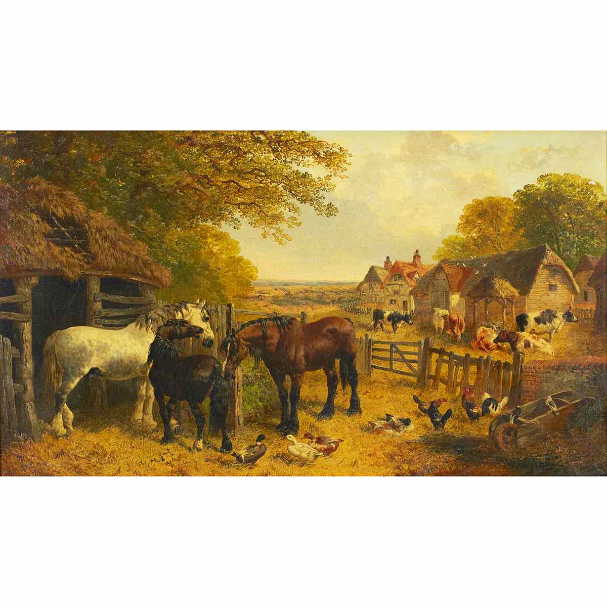 Appraisal: John Frederick Herring - British NOONDAY REST ON A SUSSEX