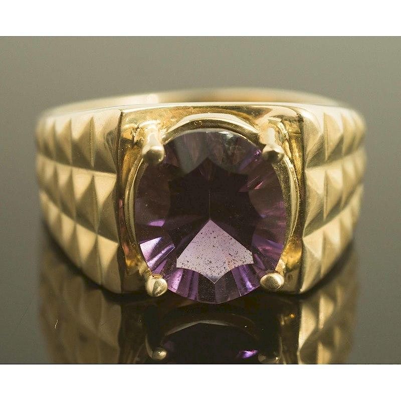 Appraisal: Amethyst k Gold Ring k gold ring containing a ct