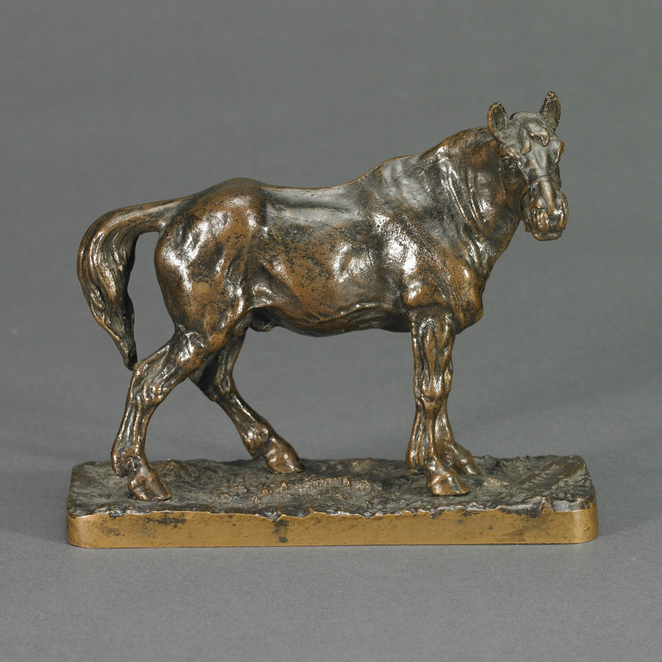 Appraisal: WORK HORSE After Pierre Jules Mne French - small patinated