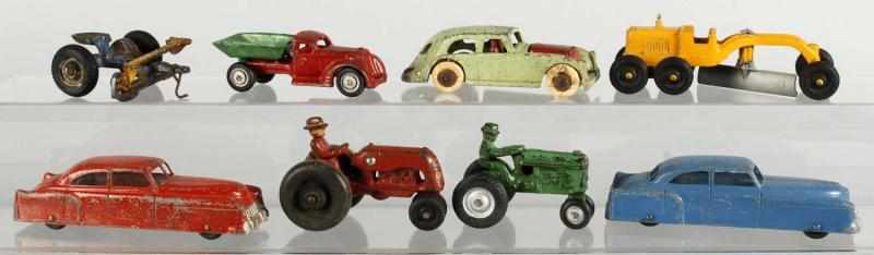 Appraisal: Lot of Cast Iron Diecast Vehicle Toys Description American Includes