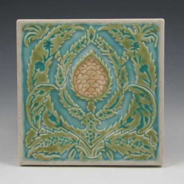 Appraisal: Rookwood trivet from with stylized plant motif Marked with Rookwood