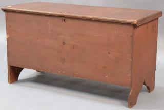 Appraisal: Primitive lift top blanket chest with original snipe hinges in