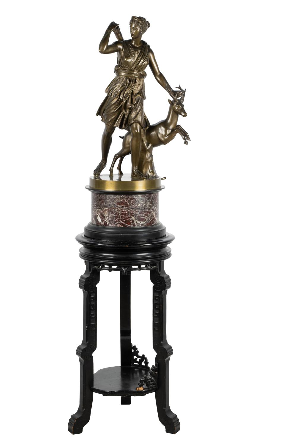 Appraisal: BENEDETTO BOSCHETTI DIANA THE HUNTRESSpatinated bronze signed B Boschetti Roma