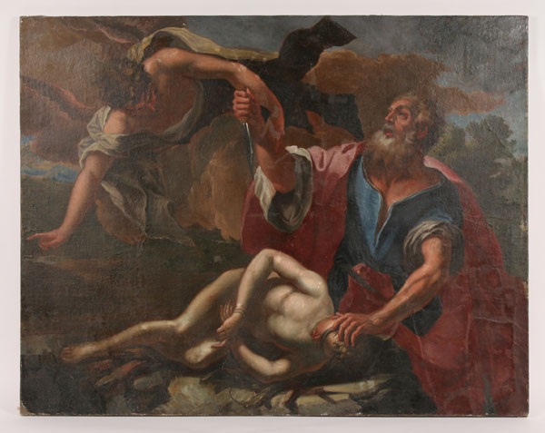 Appraisal: Sacrifice of Isaac Italian School th th century oil over