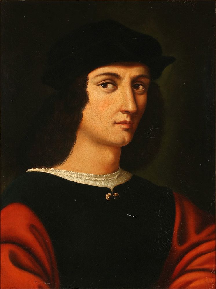 Appraisal: AFTER RAPHAEL SELF PORTRAIT OIL ON CANVAS Circa early th