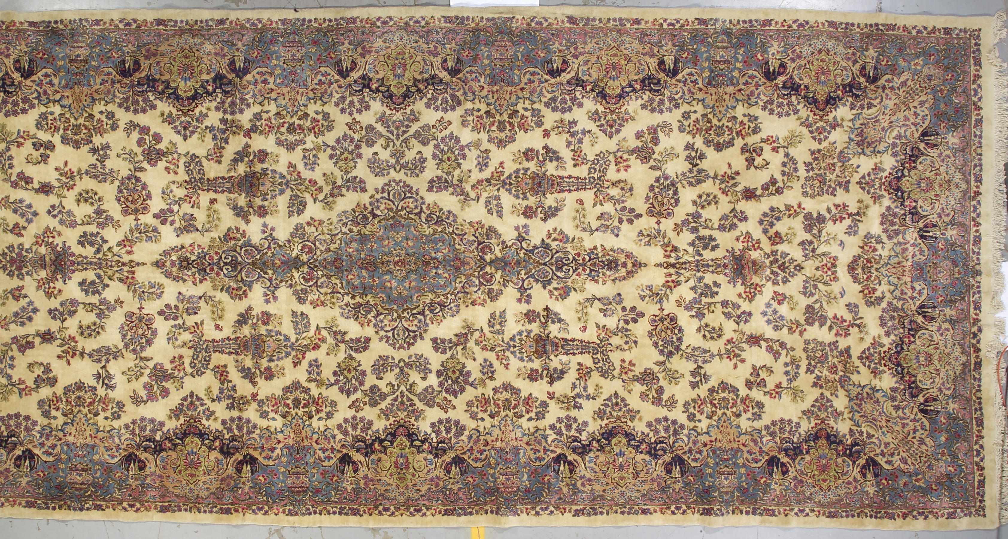 Appraisal: Property of various owners A Kerman carpet South Central Persia