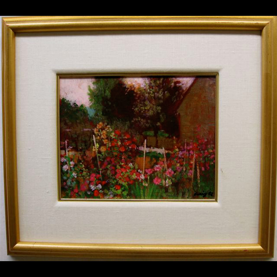 Appraisal: GARDEN STUDY PHILIP CRAIG - CANADIAN ACRYLIC ON CANVAS Height