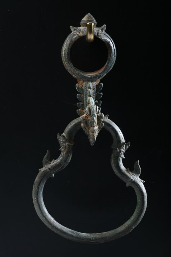 Appraisal: KHMER BRONZE BALDAQUIN HOOK - in high