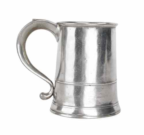 Appraisal: Middletown Connecticut pewter mug ca bearing the touch of Joseph