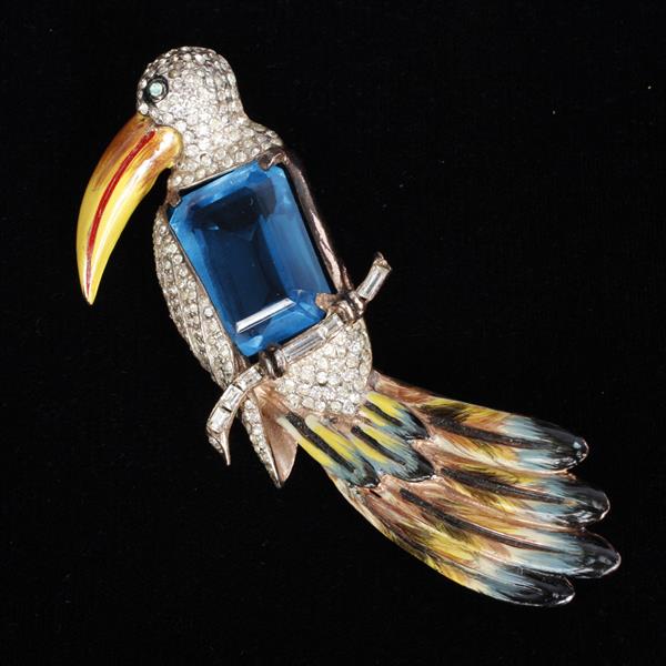 Appraisal: Coro Craft Corocraft Adolph Katz Sterling Silver Enamel Toucan Bird