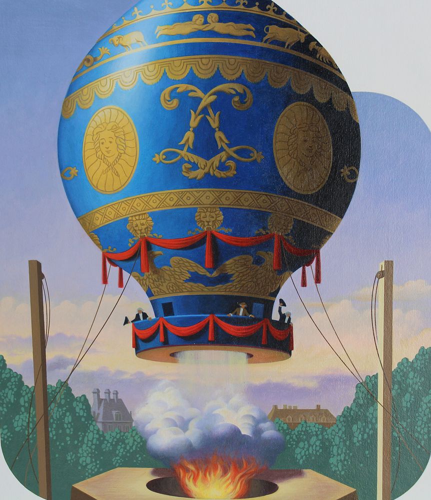 Appraisal: Howard Koslow - Montgolfier-Balloon Howard Koslow New Jersey New York