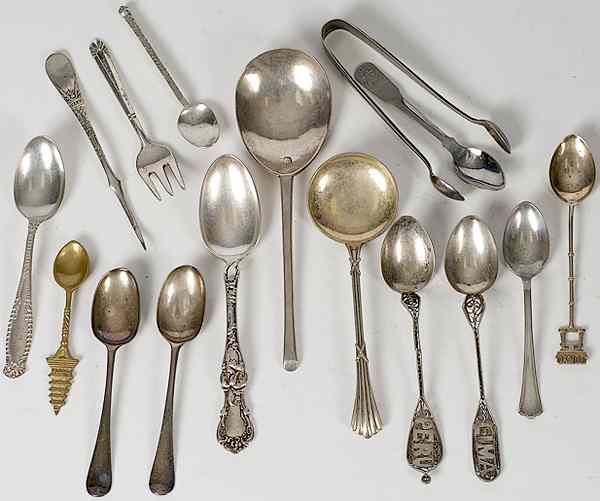 Appraisal: Assorted Silverplated Items th century an assembled group of sixteen