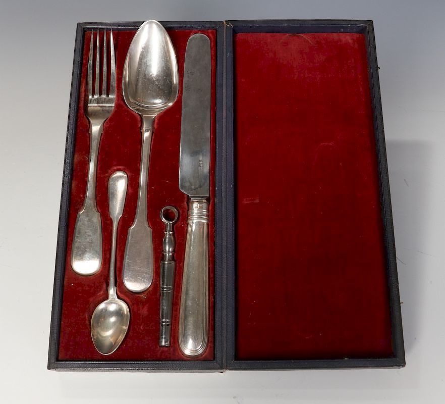 Appraisal: NICHOLS AND PLINKE RUSSIAN SILVER PRESENTATION SET A boxed presentation