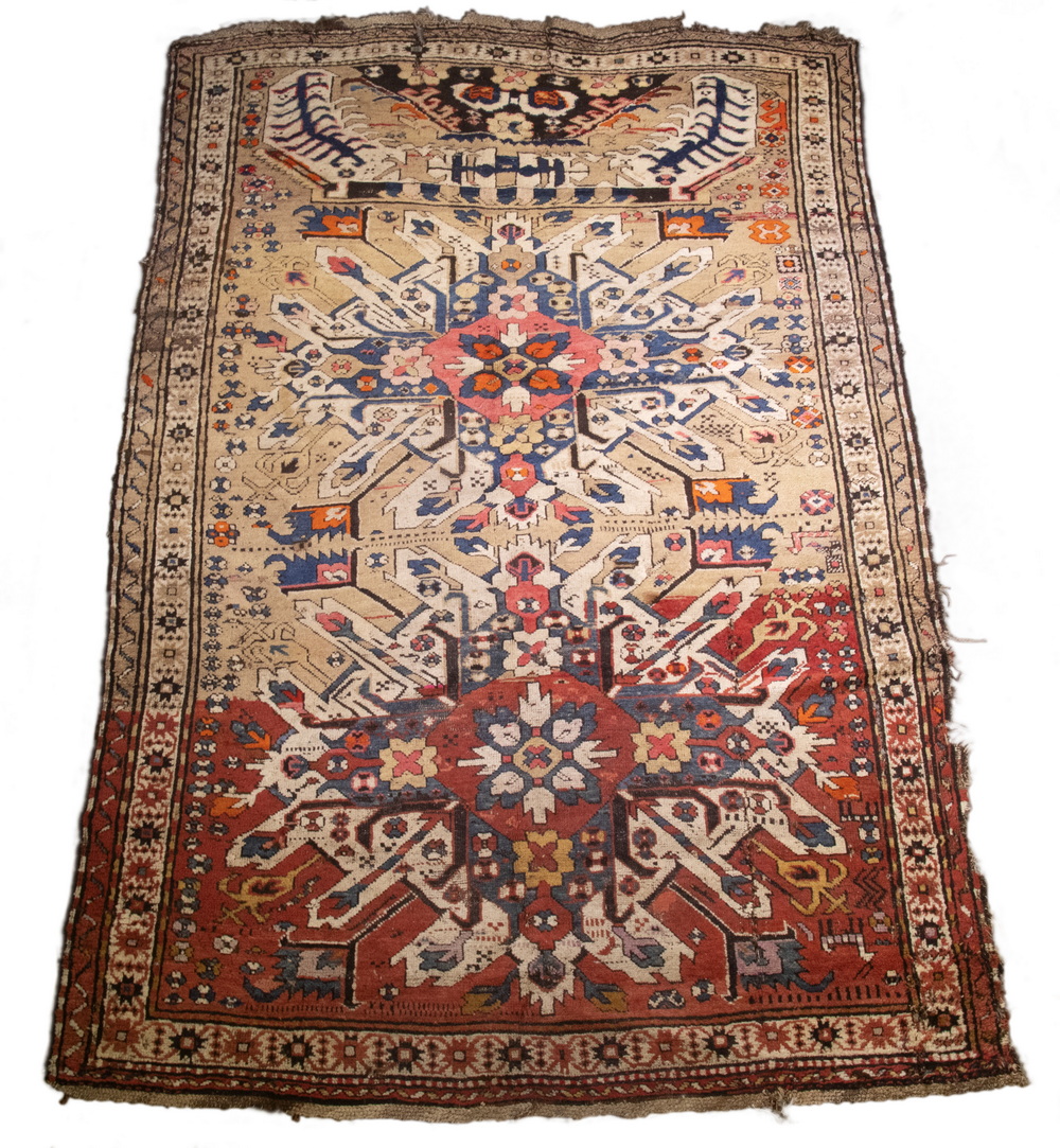 Appraisal: EAGLE KARABAGH RUG ' X ' Eagle Karabagh rug South