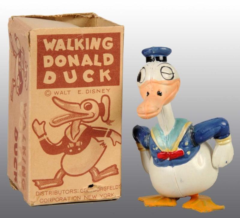 Appraisal: Walt Disney Donald Duck Waddler Toy in Orig Box Description