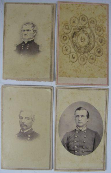 Appraisal: Four Confederate CDVs including Leonidas Polk P G T Beauregard