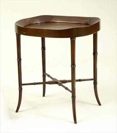 Appraisal: Regency-Style Mahogany Tray-Top Table x x in