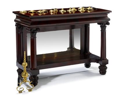 Appraisal: Classical mahogany pier tablephiladelphia circa