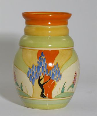 Appraisal: Windbells' a Clarice Cliff Bizarre vase painted in colours below