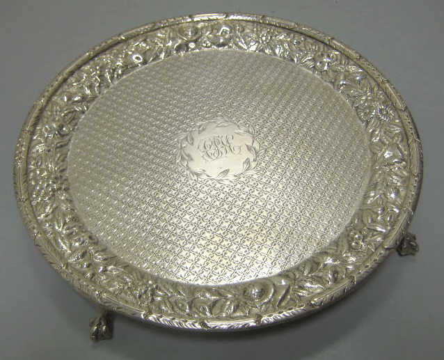 Appraisal: S KIRK SON BALTIMORE MD - Sterling silver footed waiter