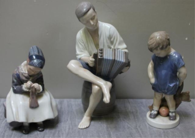 Appraisal: Porcelain Figurine Lot Including Royal Copenhagen and a B G