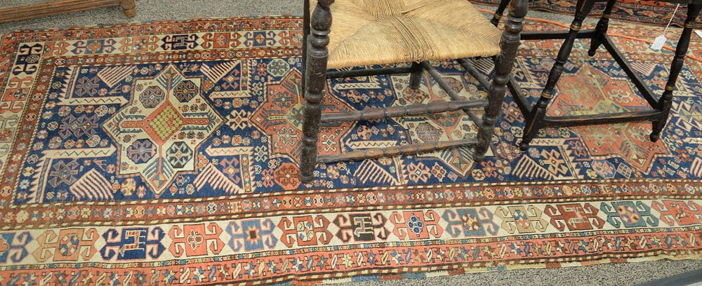 Appraisal: Caucasian Oriental Runner worn ' x ' Provenance From the