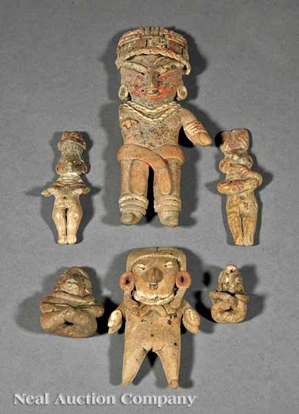 Appraisal: A Group of Six Chupicuaro Pottery Figurines c B C