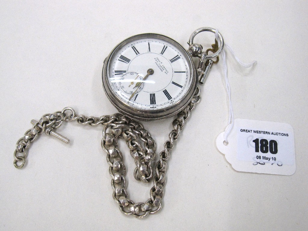 Appraisal: Silver cased pocket watch by Frederick Smails Preston on a