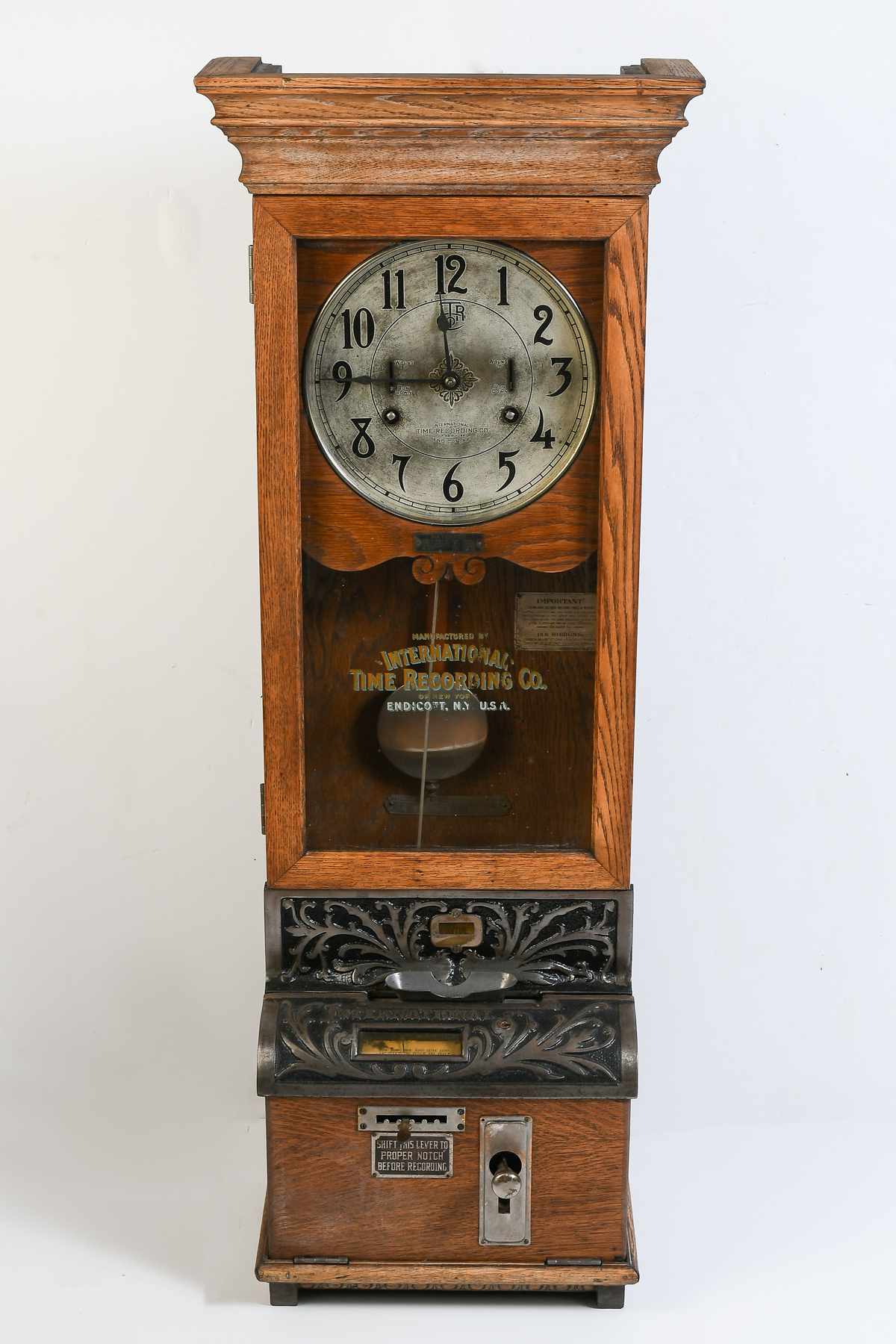 Appraisal: EARLY TH C OAK INTERNATIONAL TIME CLOCK International Time Co