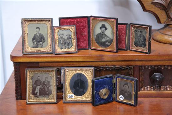 Appraisal: SEVEN EARLY PHOTOGRAPHS American mid-late th century Sixth plate ambrotype